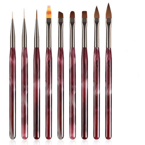 Wholesale Salon Acrylic Handle Manicure Art Pen Nylon Hair Light Therapy Painting Drawing Nail Art Brush for DIY Nail Art Use