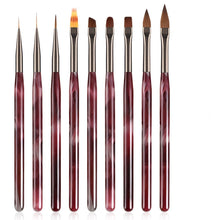 Wholesale Salon Acrylic Handle Manicure Art Pen Nylon Hair Light Therapy Painting Drawing Nail Art Brush for DIY Nail Art Use