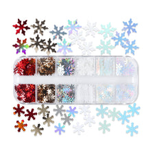 Snowflakes Winter Sequins Nail Art Glitter Flakes Christmas Tree Decoration Holographic Nail Charms DIY Nails Accessories