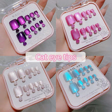 Custom Fashionable Cat Eye Toe Nails Waterproof Full Cover Press on Nails Artificial Nail Tips