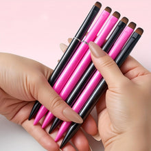 Professional Pink Black Round Head Gel Nail Brush Metal Handle UV Gel Brush for French Manicure Nail Art Manicure Tools