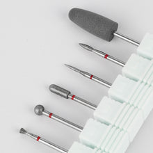 6pcs/Set Diamond Silicone Nail Polisher Head Remove Dead Skin Manicure Pedicure Art Tool Russian Nail Drill Bit Set