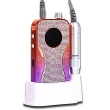 Shiny Rhinestone SG720 Rechargeable Nail Drill Rose Gold Purple Gradient Portable 45000RPM High Speed USB Nail Drill Machine