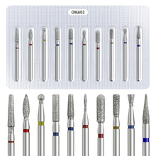 New 10pcs/set Cuticle Clean Diamond Nail Drill Bit Set Safety Multi-function Use Remove Dead Skin Manicure Tools Kit