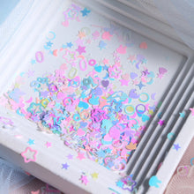 12 Grid/Box Heart Star Moon Butterfly Rabbit Nail Art Sticker Korea Style Pink Blue Decals Fashion Nail Art Decorations