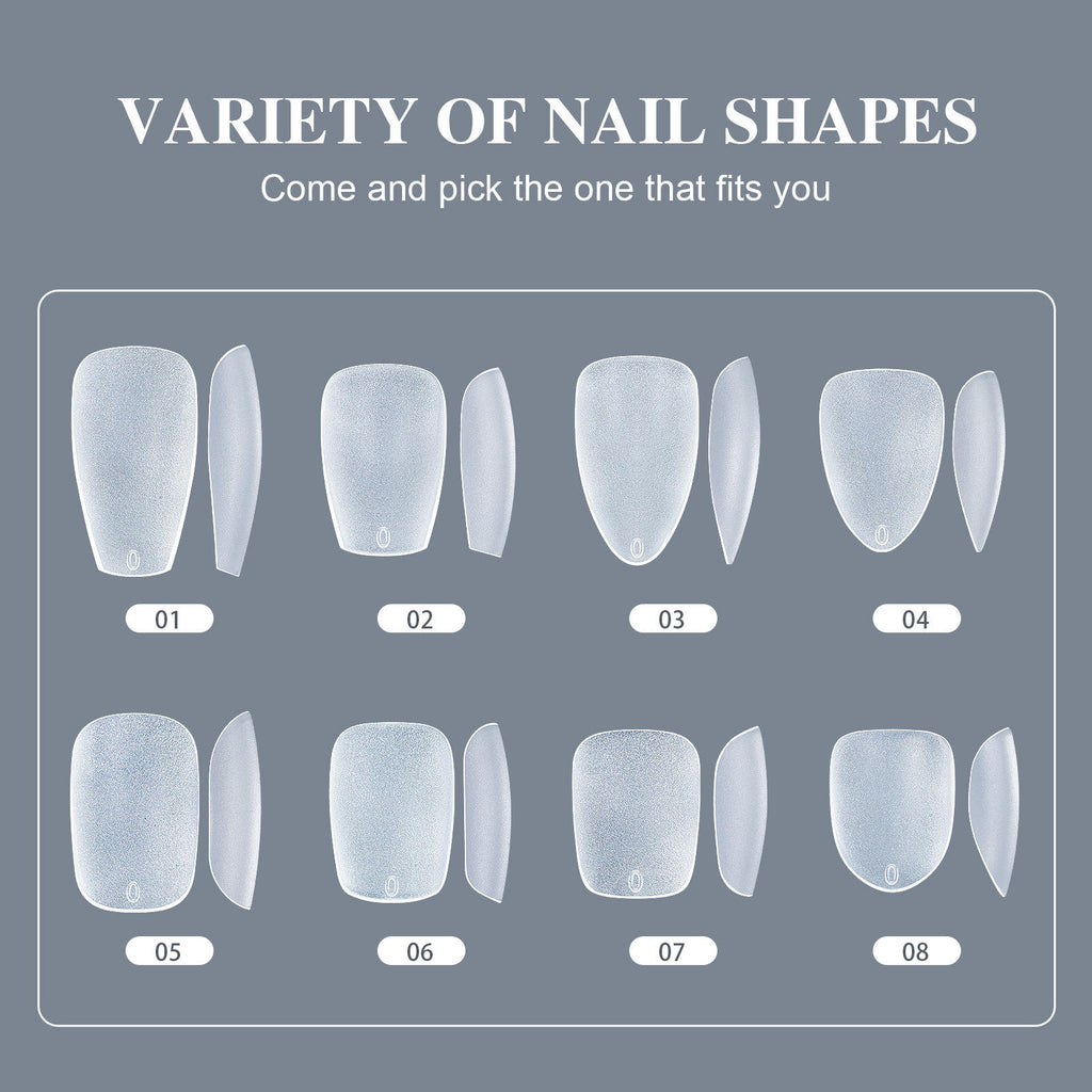 Square Finger Tips New 150pcs/bag Double-Side Matte Nail Tips Short Round Square Coffin F ...