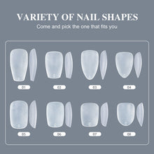 New 150pcs/bag Double-Side Matte Nail Tips Short Round Square Coffin Full Cover Ultra-Thin False Nail Tips for Extension