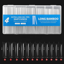 New Arrival 504Pcs/Box Super Long Cowboy Full Cover Nail Tips Transparent Press on Nail Tips XXXL T-Shape False Nail Tips