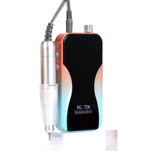 Portable Orange Blue Gradient Rechargeable Nail Drill SG720 Cordless 45000RPM USB E-file Nail Polishing Machine for Salon