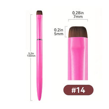 Professional Pink Black Round Head Gel Nail Brush Metal Handle UV Gel Brush for French Manicure Nail Art Manicure Tools