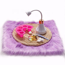 New Heart Round Square Manicure Photo Tools Props Fur Mat Multi-functional Salon Manicure Display Mat