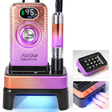 XSUV-714 PLUS 36W Wireless Rechargeable 2 in 1 Nail Lamp Nail Drill Machine 45000rpm Gradient Portable ABS Nail Drill Machine