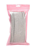New Stainless Steel Nail File 50 Pcs/Bag Gray-White Replaceable Refilling Sandpaper Half Moon Metal Nail File