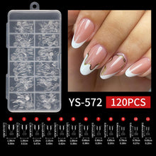 120/600pcs/box Short Square Almond French False Nail Tips Half Cover C Curve Transparent Artificial Nail Extension Tips