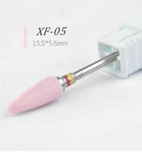 Pink Flame Ceramic Nail Drill Bits Manicure Pedicure Cuticle Remove Sanding Bit Nail Art Polishing Grinding Head