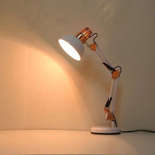 Wholesale Foldable Metal Material Study LED Table Lamp Black White Long Arm Desk Lamp Without Bulb
