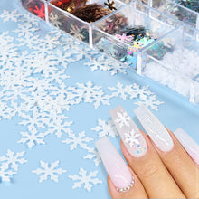 Snowflakes Winter Sequins Nail Art Glitter Flakes Christmas Tree Decoration Holographic Nail Charms DIY Nails Accessories