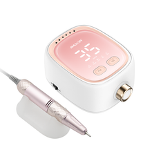New JMD-417C Portable 35W Electric Nail Drill Machine Pink Blue Desktop 35000RPM Low Noise Nail Drill with Foot Petals