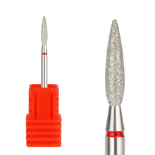 New Flame Shape Mini Diamond Nail Drill Bit Remove Cuticle Dead Skin Milling Cutter Bit Nail Polisher Tools