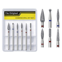 Professional Diamond Nail Drill Bit 6pcs/set Cuticle Clean Polish Nail Grinder Head Dead Skin Callus Remove Nail Drill Bit Set