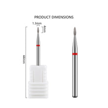 New Mini Diamond Nail Drill Bit Cuticle Cleaning Dead Skin Removal Milling Cutter Flame Shape Grinding Nail Drill Bit