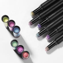 Fairy Solid Nail Glitter Powder Air Cushion Pen 8 Colors Aurora Mirror Nail Art Pigment Magic Pen Manicure Accessories Tool