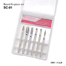 High Quality 6pcs/set Diamond Nail Drill Bit Set Cuticle Remover Grinding Head Electric Nail Drill Bit Set