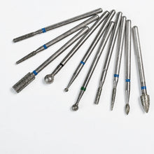 10pcs/set Tungsten Carbide Nail Drill Bit Set Collection Alloy Tungsten Steel Ceramic Manicure Grinding Heads Nail Drill Bit Set