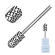 New Silver Cuticle Remover Bit Remove Gel Nail Care Tool Nail Salon Quality Cylindrical Tungsten Steel Cuticle Nail Drill Bit