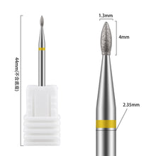 New Mini Diamond Nail Drill Bit Cuticle Cleaning Dead Skin Removal Milling Cutter Flame Shape Grinding Nail Drill Bit