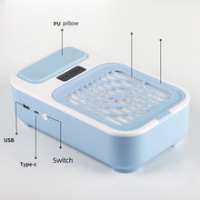Blue Rechargeable Manicure Dust Collector Desktop 60W Wireless Electric Nail Vacuum Cleaner Collector Machine With Filter