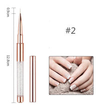 1 PC or 10pcs/set Rose Gold Light Therapy Pen Nylon Hair Nail Painting Drawing Pen Nail Art Brush