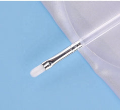 New Single Acrylic Makeup Tool Brush Lip Liner Brush Plastic Long Transparent Handle Lip Brush