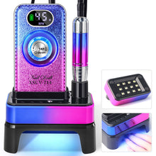 XSUV-714 PLUS 36W Wireless Rechargeable 2 in 1 Nail Lamp Nail Drill Machine 45000rpm Gradient Portable ABS Nail Drill Machine