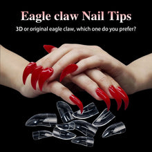 100pcs/box Professional Manicure Irregular Shape False Nail Tips 3D Eagle Claw Nail Extension Tips
