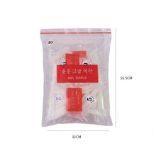 New 500PCS/BAG Flat Head Full Cover Nail Tips Transparent Natural Gel Extension Nail Tips for Nail Salon
