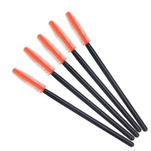Wholesale 50pcs/bag Colorful Disposable Eyelash Brush Silicone Brush Head Portable Curling Eyelash Mascara Wands