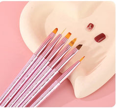 Professional Manicure Phototherapy Pen New Pink Color Painting Pen UV Gel Brush Drawing Nail Liner Brush