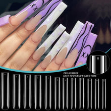 60pcs/bag 100mm Full Cover Natural and Flexible Super Long No C-curve Rectangular Nail Tips 5 XL Lasting Nail Extension Tips