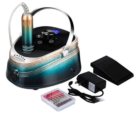 BQ-730 Gradient Color 35000RPM Rechargeable Nail Drill Machine Handheld LED Display Nail Polisher Machine