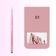 Newest SIngle Pink Acrylic Handle Nylon Hair Light Therapy Nail Art Pen Manicure Drawing Painting Liner Nail Brush