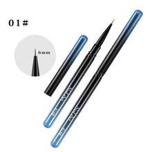 New Gradient Black Nail Art Brush French Beveled Head Nail Art Liner Brush Phototherapy Pen Nylon Hair UV Gel Nail Brushes
