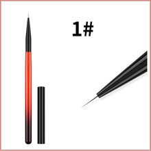 New Brown-Black Gradient Acrylic Handle Nail Art Pen Nylon Hair Light Therapy Brush Manicure Drawing Painting Liner Nail Brush