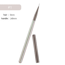 New 12 Styles Rainbow Handle Nail Art Brushes Acrylic Multi Shapes Nail Liner Brush Nylon Hair Nail Brush