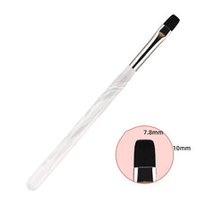 New Pink White Manicure Square Round Head Painting Pen Nylon Hair Acrylic Handle Light Therapy Nail Art Brush Manicure Tools