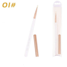 Single Professional Transparent Acrylic Handle Nail Art Tools Light Therapy Paint Petal Drawing Nylon Nail Brush