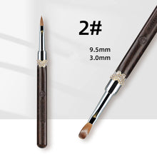 New Purple Sandalwood Handle Kolinsky Nail Brush with Butterfly UV Gel Carving Pen Pure Kolinsky Nail Art Brush