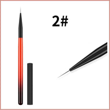 New Brown-Black Gradient Acrylic Handle Nail Art Pen Nylon Hair Light Therapy Brush Manicure Drawing Painting Liner Nail Brush