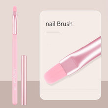 New Pink/Green Manicure Square Round Head Painting Pen Nylon Acrylic Handle Nail Phototherapy Pen Light Therapy Nail Art Brush