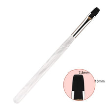 New Pink White Manicure Square Round Head Painting Pen Nylon Hair Acrylic Handle Light Therapy Nail Art Brush Manicure Tools